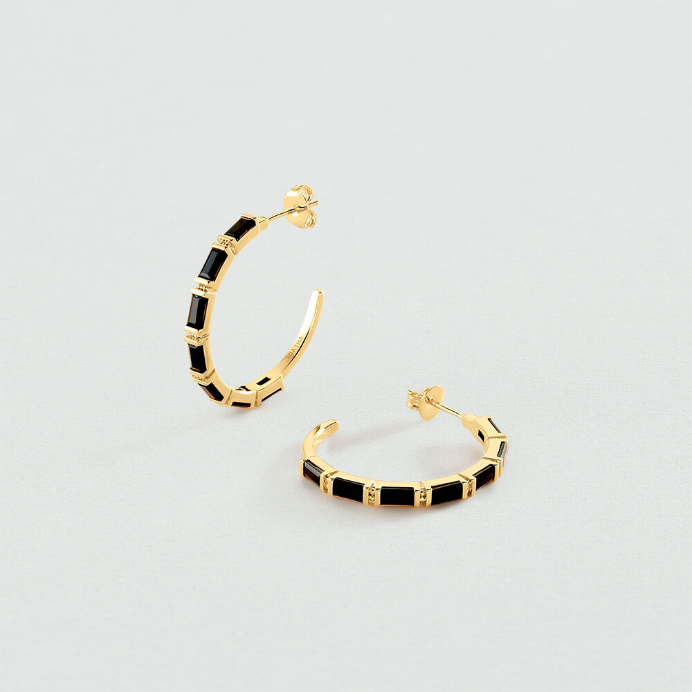 Criollas LUCILLE - Negro / Oro - Pendientes  | Agatha