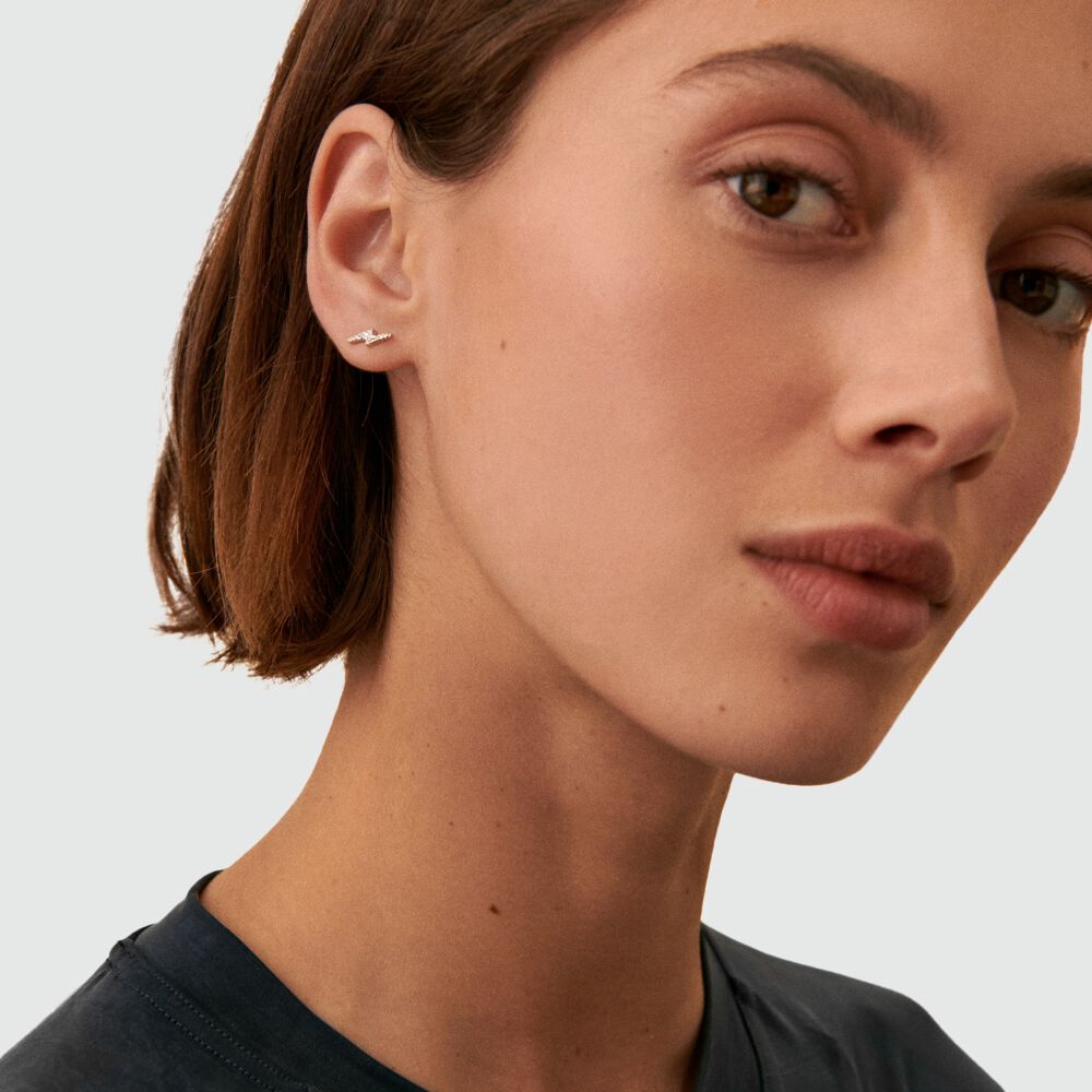 Piercing mini ECLAIR - Cristal / Plateado - Piercings  | Agatha