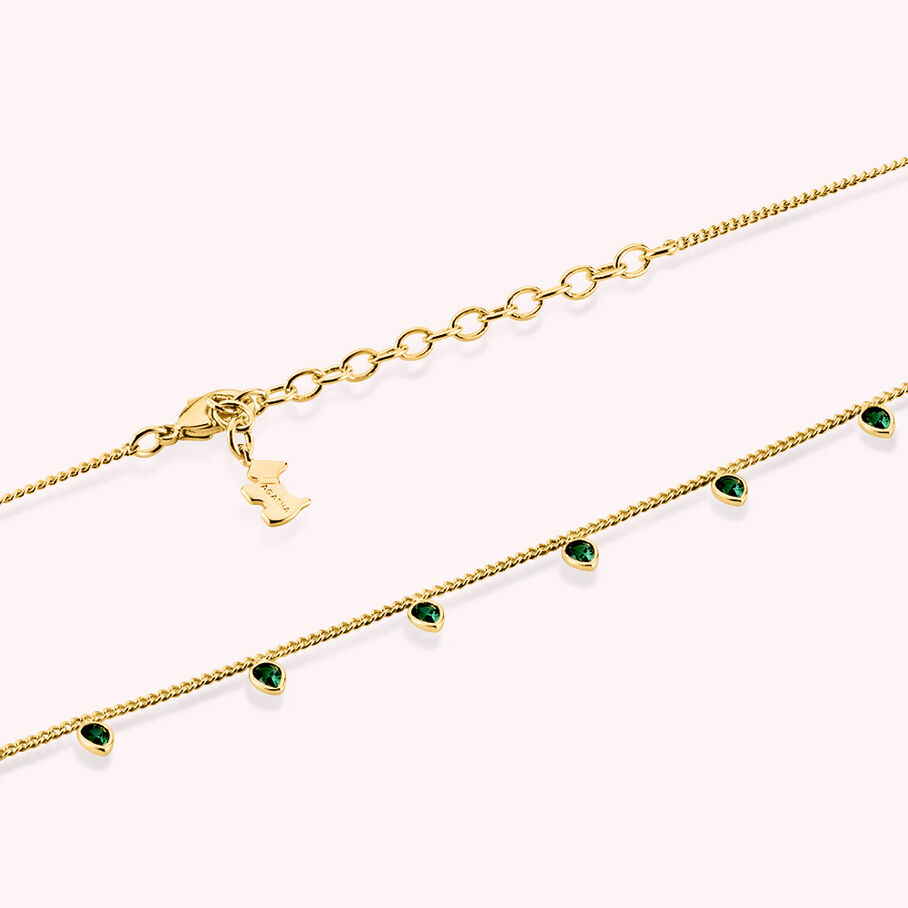 Collar corto NEITH - Verde / Oro - Collares  | Agatha
