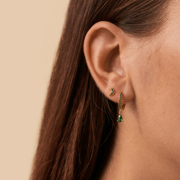 Piercing mini LUA - Verde / Dorado - Piercings  | Agatha