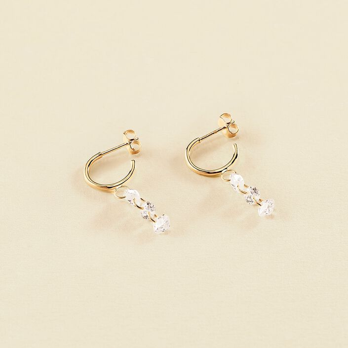 Criollas PETILLE - Cristal / Dorado - Pendientes  | Agatha