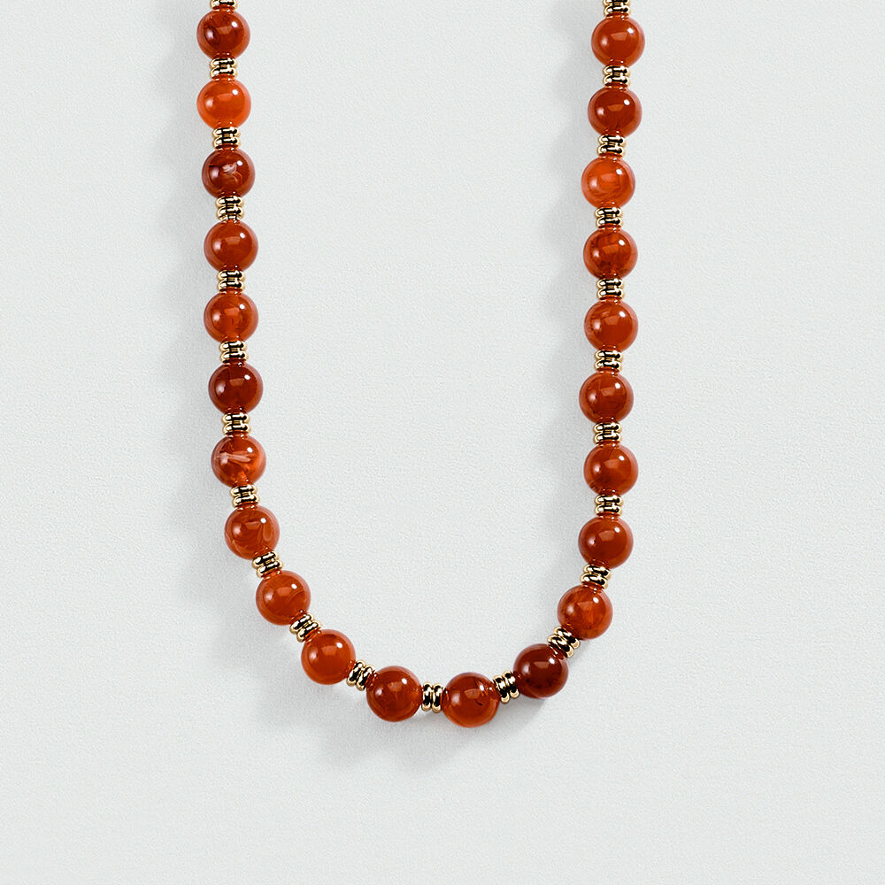 Collar midi BE - Rojo / Oro - Collares  | Agatha