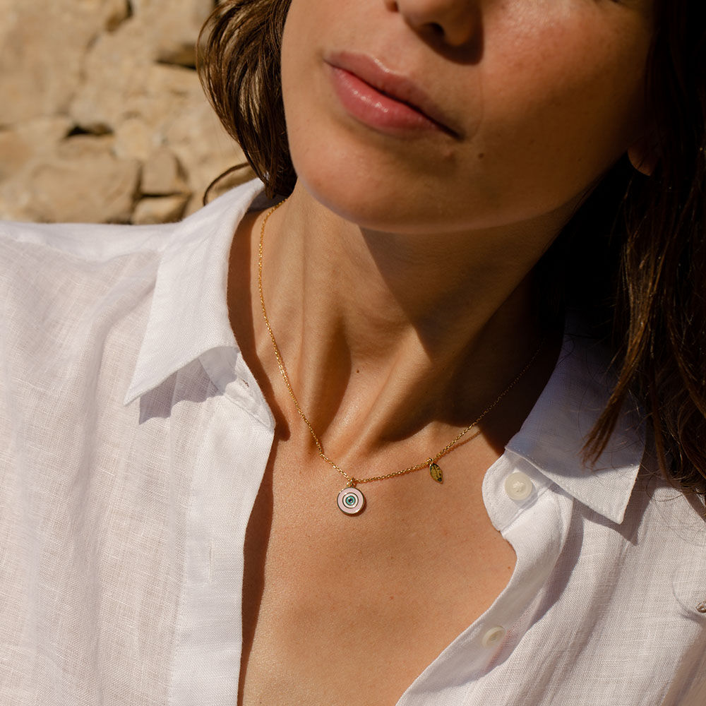 Collar corto CYCLADES - Rosa palido / Dorado - Collar corto  | Agatha