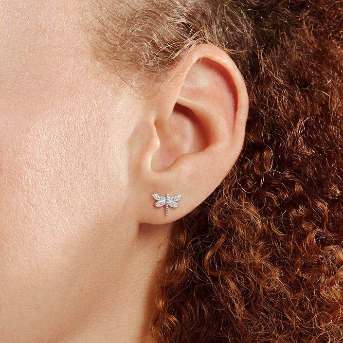 Piercing mini LIBELULA - Cristal / Plateado - Piercings  | Agatha