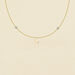 Collar corto LETTRE C - Cristal / Oro - Collares  | Agatha