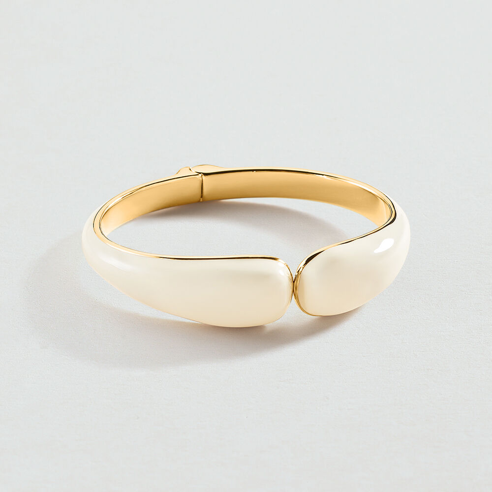Pulsera esclava N-13 - Marfil / Oro - Sin piedra  | Agatha