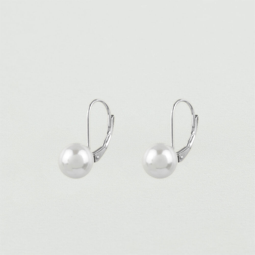 Pendientes largos PERLAS - Perla / Oro - Pendientes largos  | Agatha