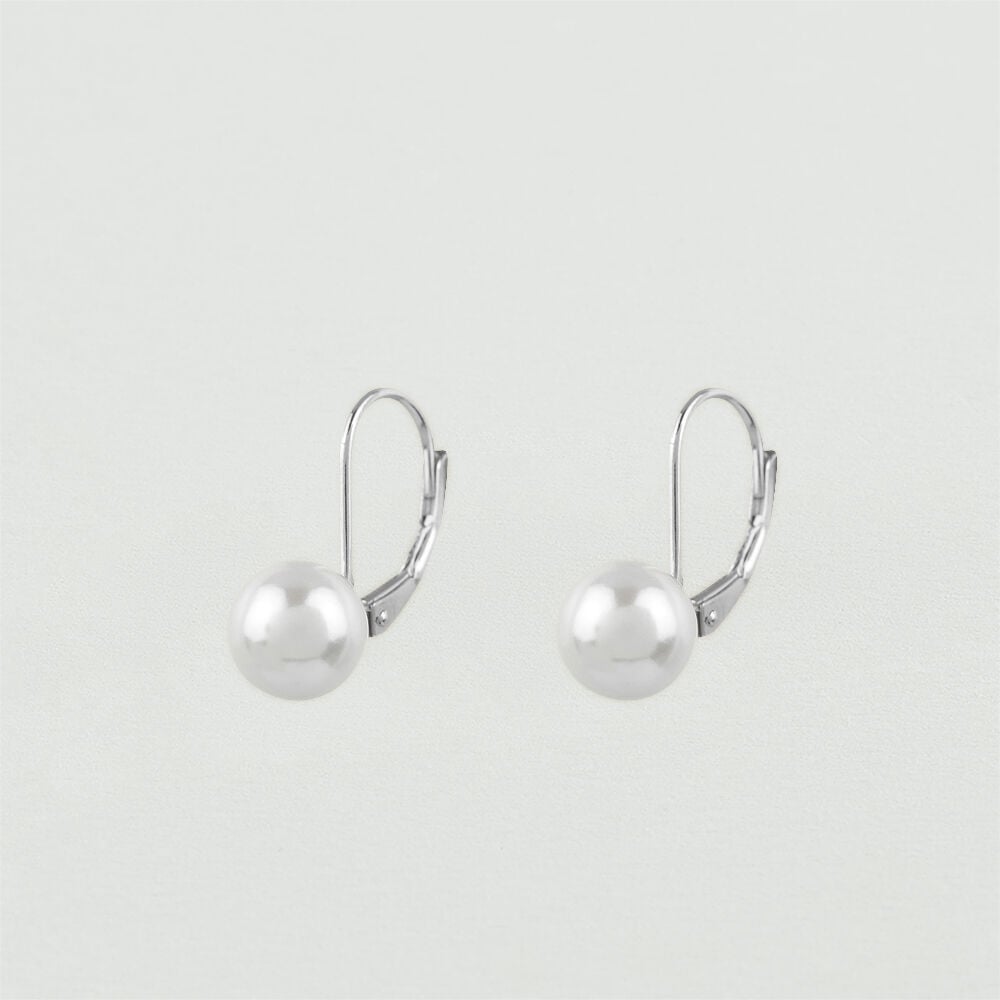 Pendientes largos PERLAS - Perla / Oro - Pendientes largos  | Agatha