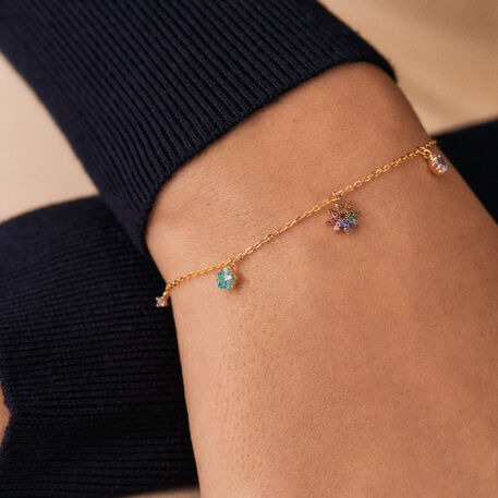 Pulsera de cadena SPACE AGE - Multicolor / Oro - Pulseras  | Agatha