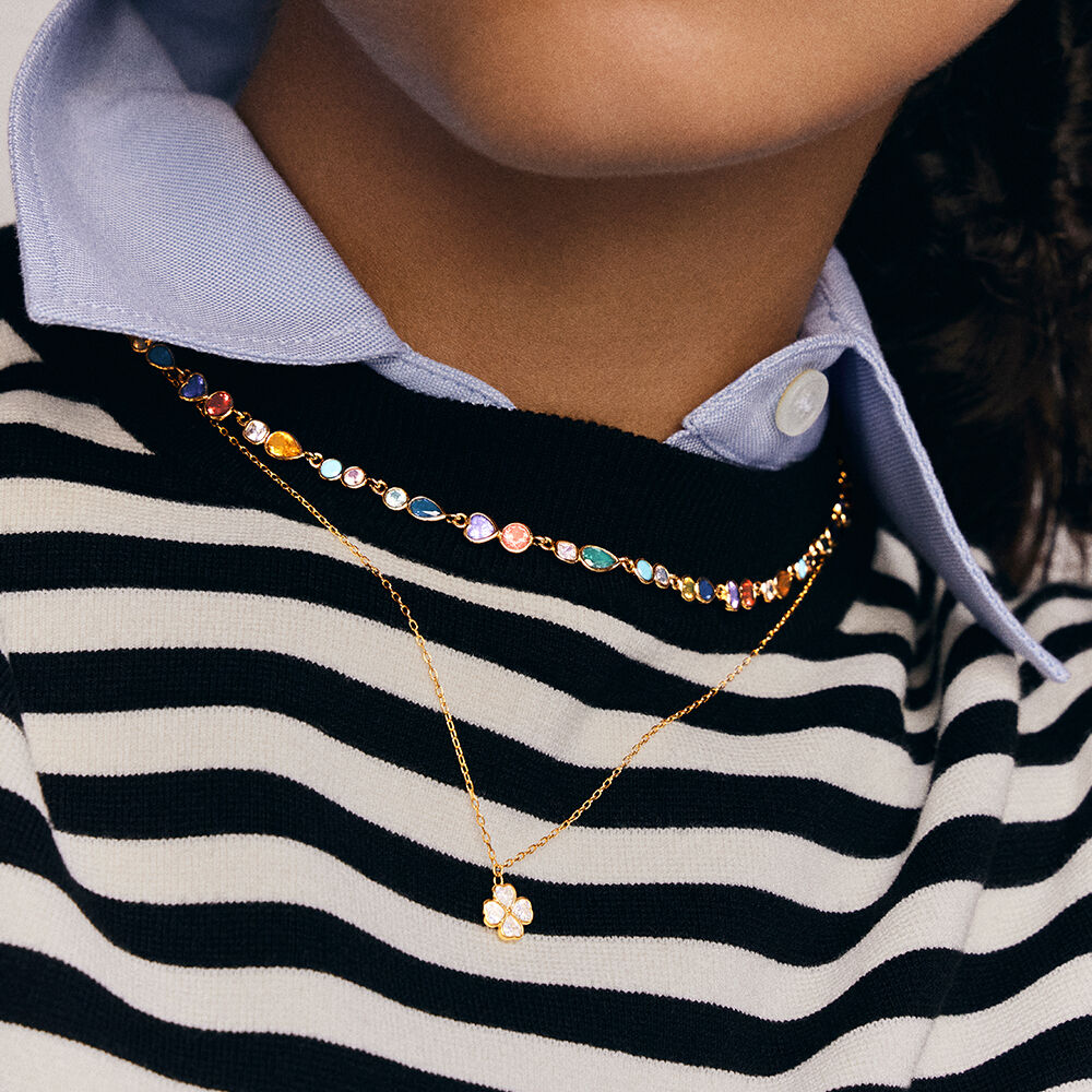 Collar corto FELICITE - Cristal / Dorado - Collar corto  | Agatha