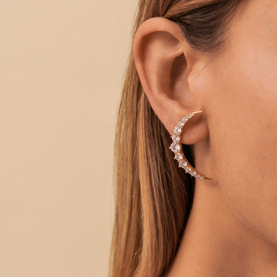 Pendientes cortos CREPUSCULE - Cristal / Dorado - Pendientes  | Agatha