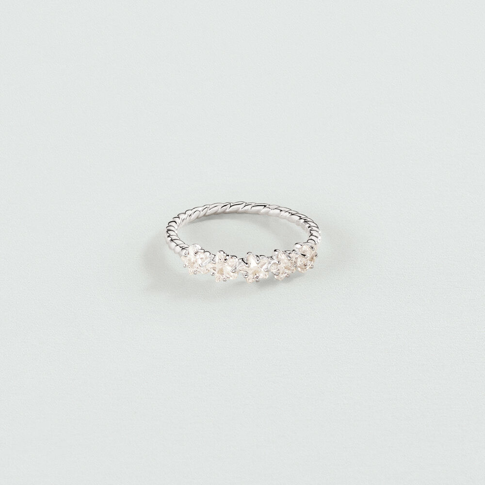 Anillo fino SPACE AGE - Cristal / Plateado - Anillos  | Agatha