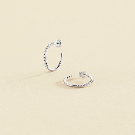 Criollas BELOVED - Cristal / Plateado - Pendientes  | Agatha