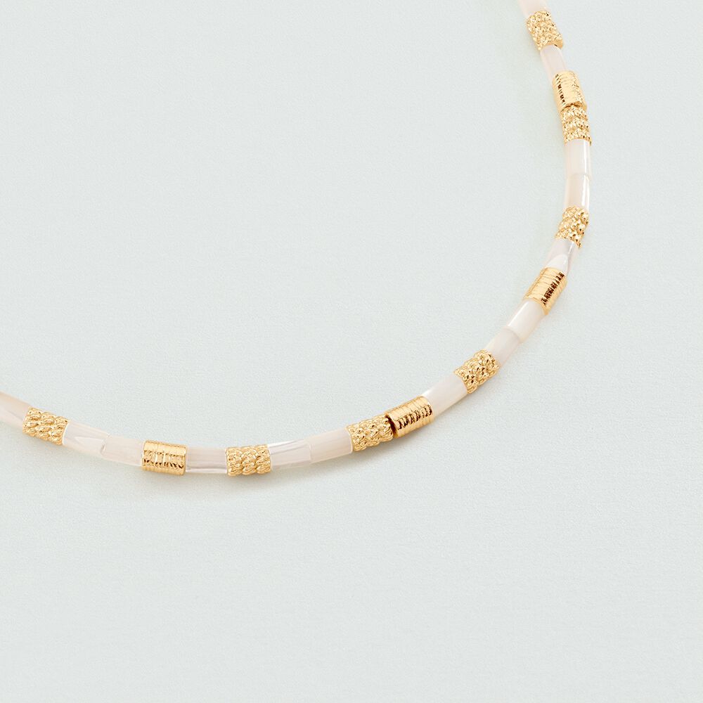 Collar corto PETRA - Nácar / Oro - Collar corto  | Agatha