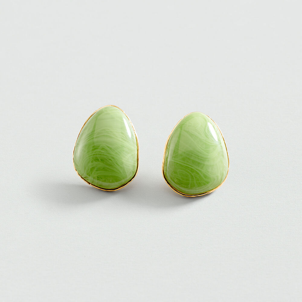 Pendientes largos CALMA - Verde / Dorado - Pendientes  | Agatha