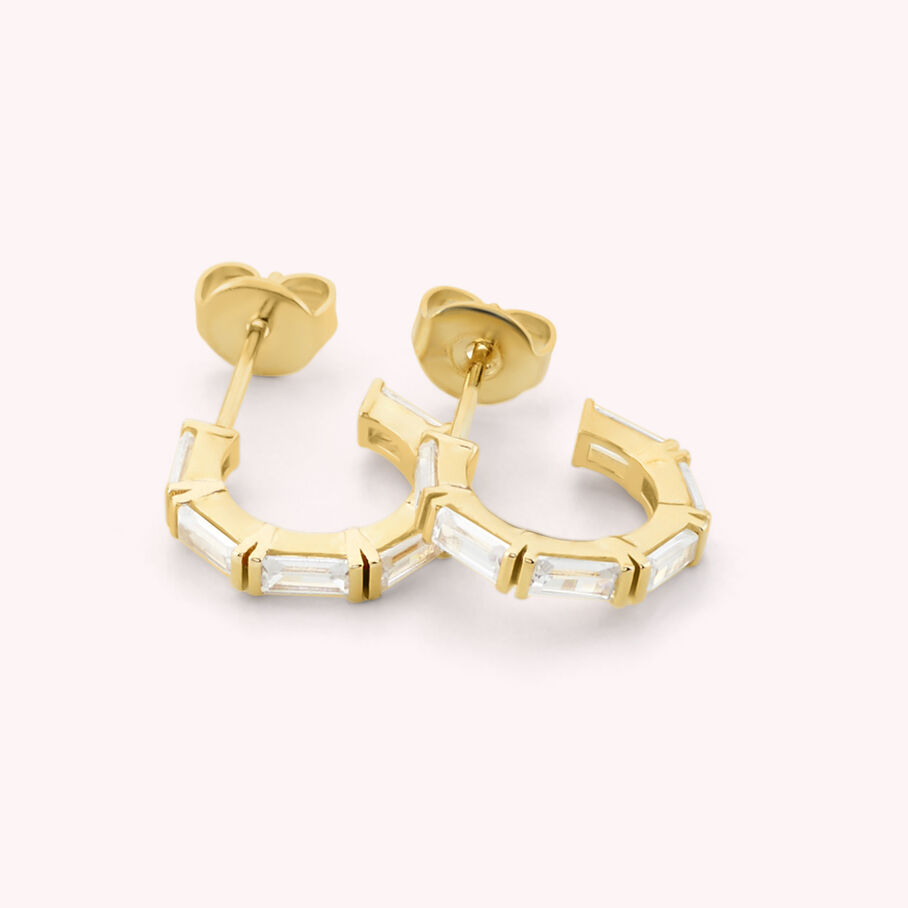 Criollas LUCILLE - Cristal / Oro - Pendientes  | Agatha