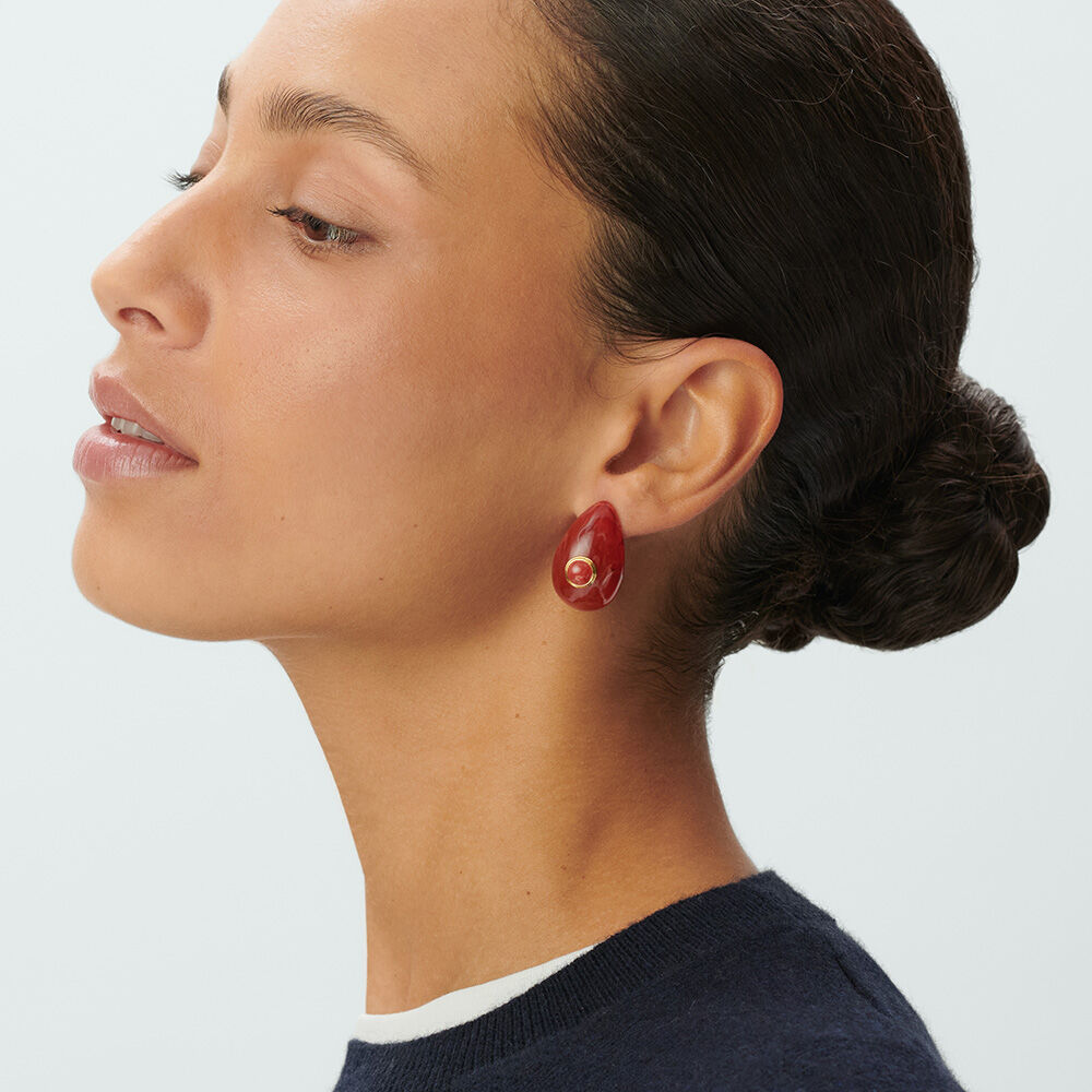 Pendientes largos EAR2BE - Rojo - Pendientes largos  | Agatha