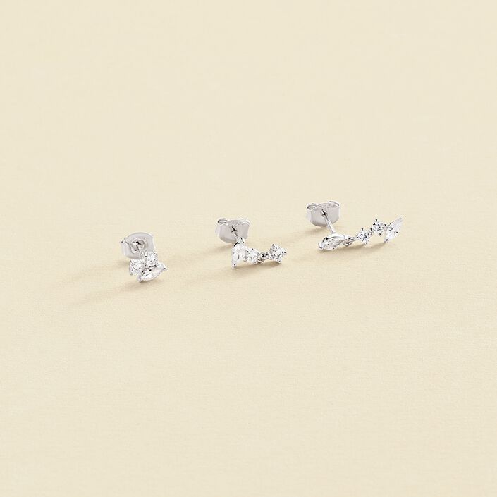 Piercing mini AMAS - Cristal / Plateado - Piercings  | Agatha