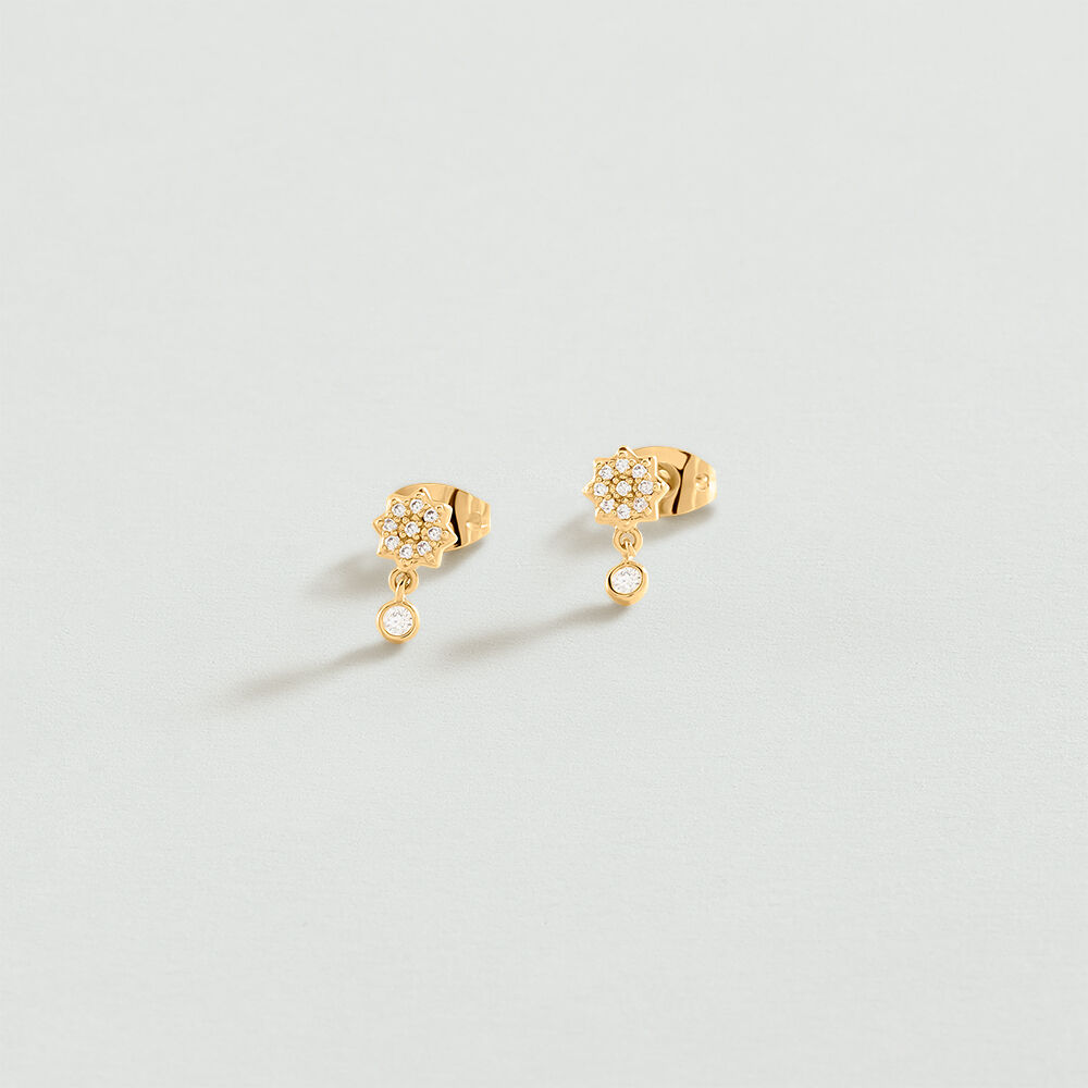 Pendientes cortos MOONSTAR - Cristal / Dorado - Pendientes cortos  | Agatha