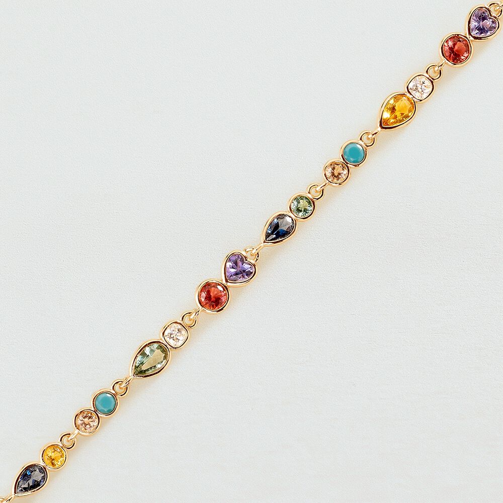 Pulsera de cadena CANDY - Multicolor / Oro - Pulsera de cadena  | Agatha