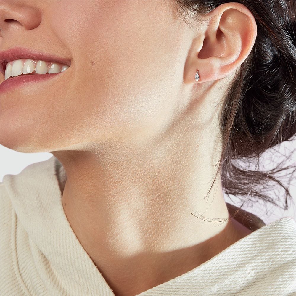 Ear cuff SNAKY - Cristal / Plateado - Piercings  | Agatha
