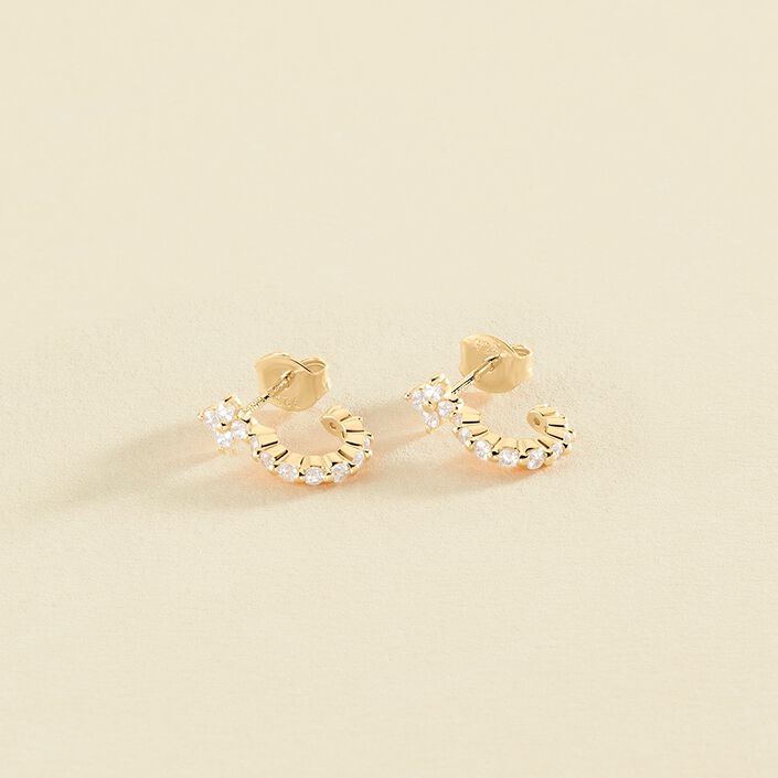 Criollas BELOVED - Cristal / Dorado - Pendientes  | Agatha