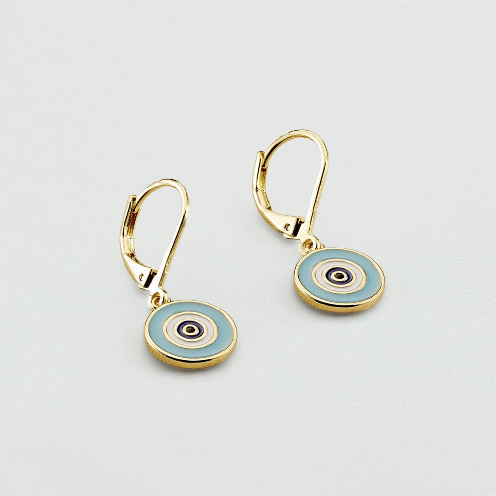 Pendientes largos CYCLADES - Turquesa / Oro - Pendientes largos  | Agatha