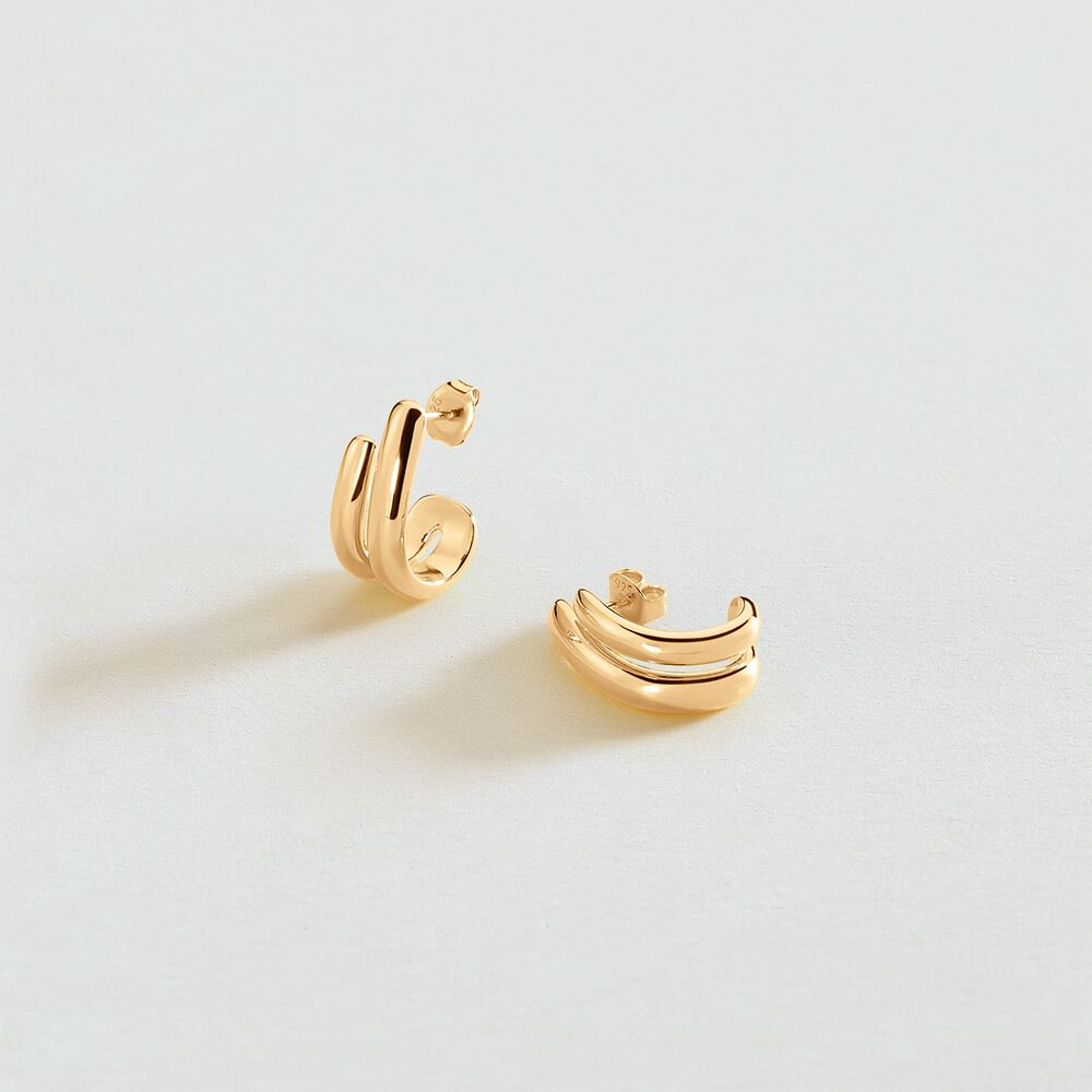 Pendientes largos TRIJONC - Dorado - Pendientes de fantas&iacute;a  | Agatha