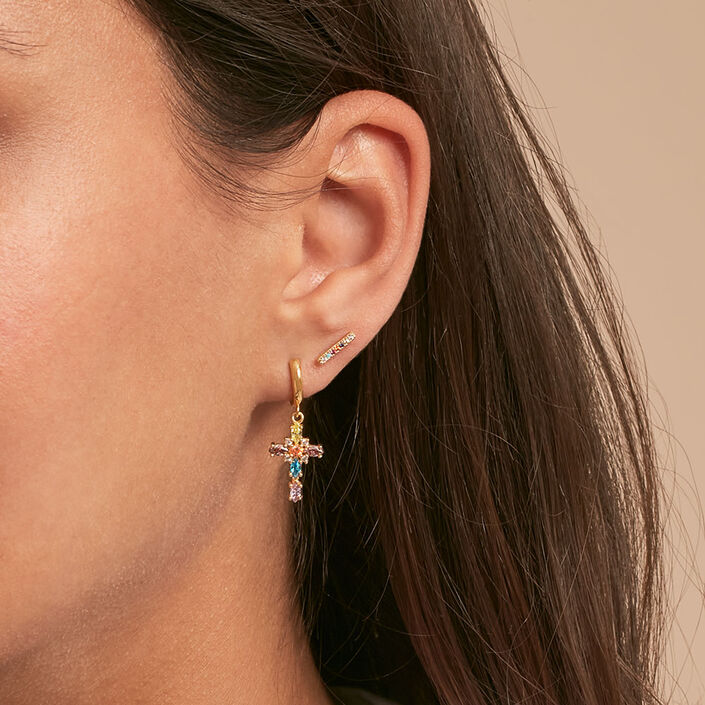 Piercing criolla FE - Multicolor / Oro - Piercings  | Agatha