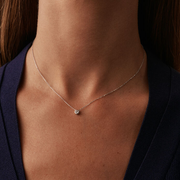 Collar corto BRILLANT - Cristal / Plateado - Collares  | Agatha
