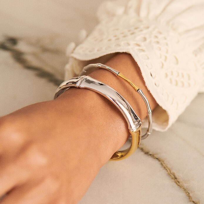 Pulsera de cadena BAMBOO - Plata / Oro - Pulseras  | Agatha