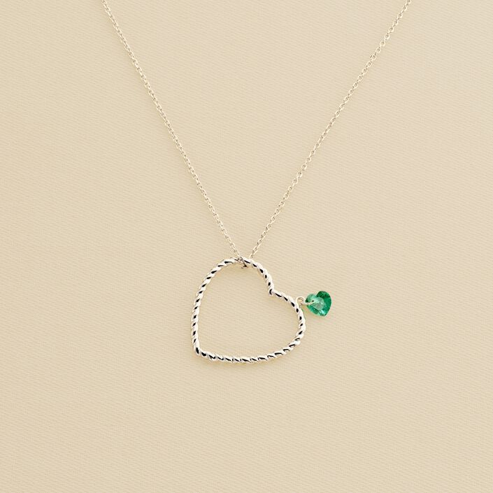 Collar midi BEGUIN - Verde / Platato - Collares  | Agatha