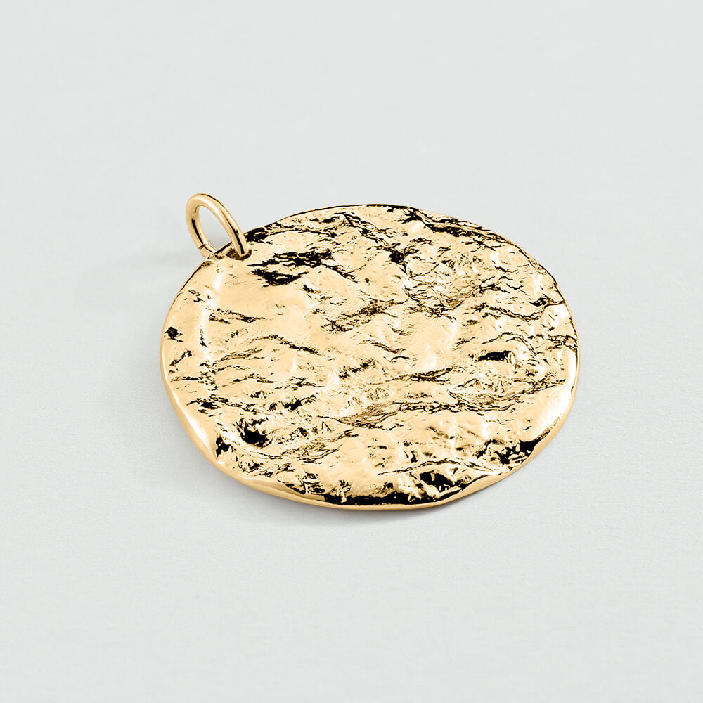 Colgante MEDALLA MARTILLADA - Dorado - Novedades  | Agatha