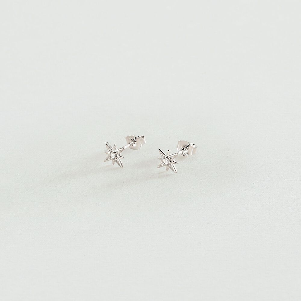 Pendientes cortos OURSE - Cristal / Plateado - Pendientes cortos  | Agatha