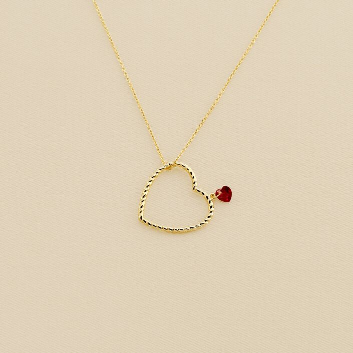 Collar midi BEGUIN - Rojo / Oro - Collares  | Agatha