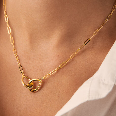 Collar corto GEMINI - Cristal / Dorado - Collares  | Agatha