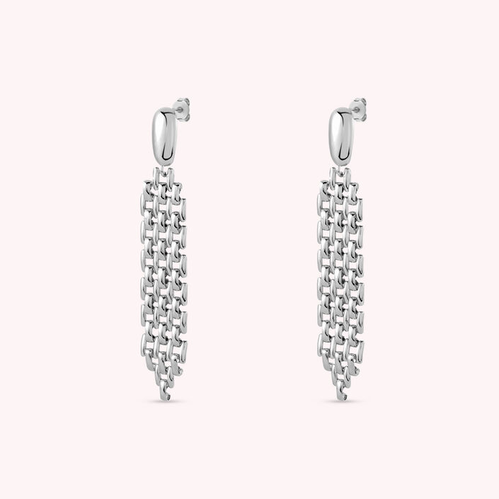 Pendientes largos MINUIT - Plateado - Pendientes  | Agatha