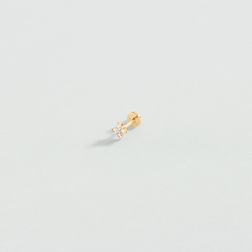 Piercing mini FLOR MIX & MATCH - Cristal / Dorado - Piercings  | Agatha