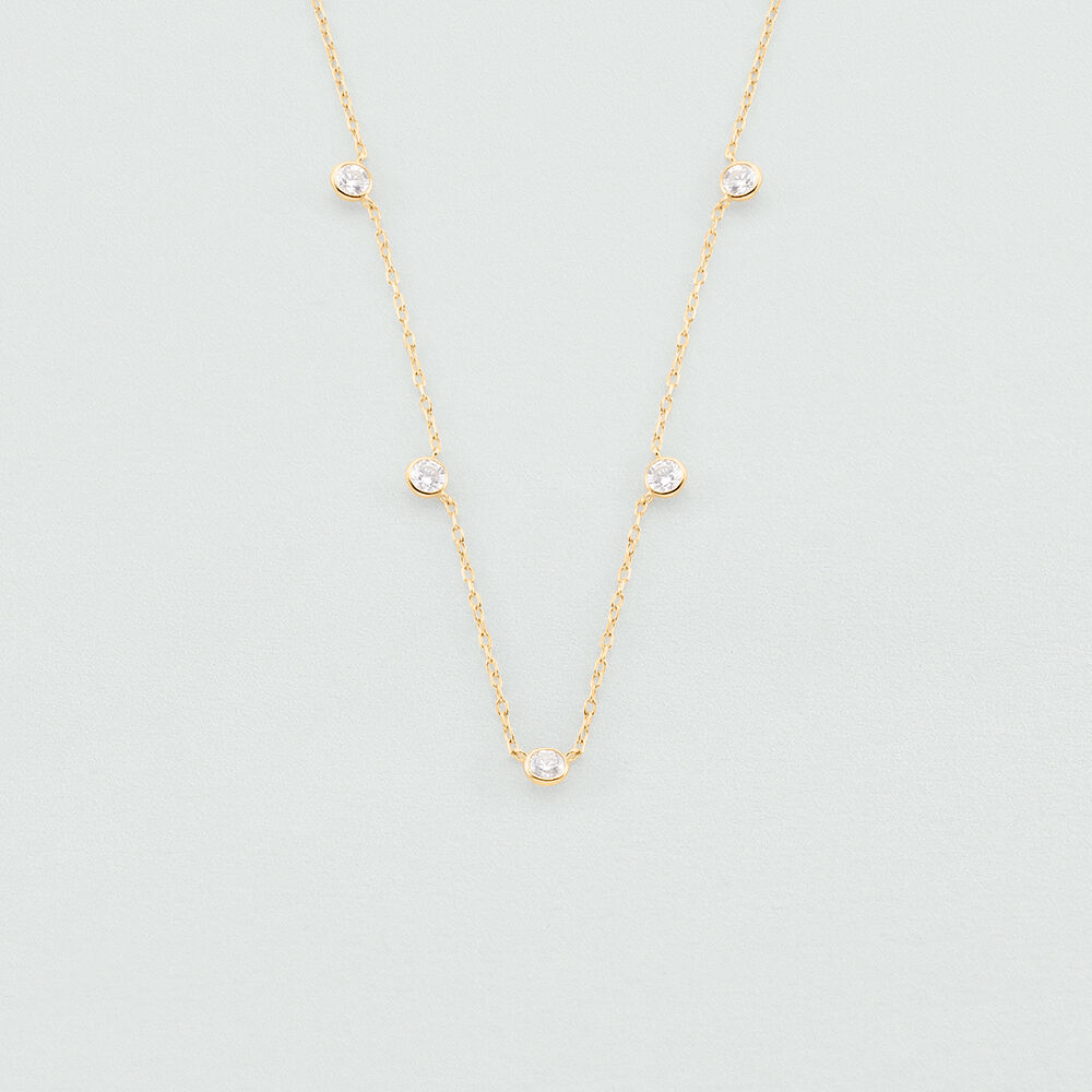 Collar corto NEC4BRILLANT - Cristal / Dorado - Collar corto  | Agatha