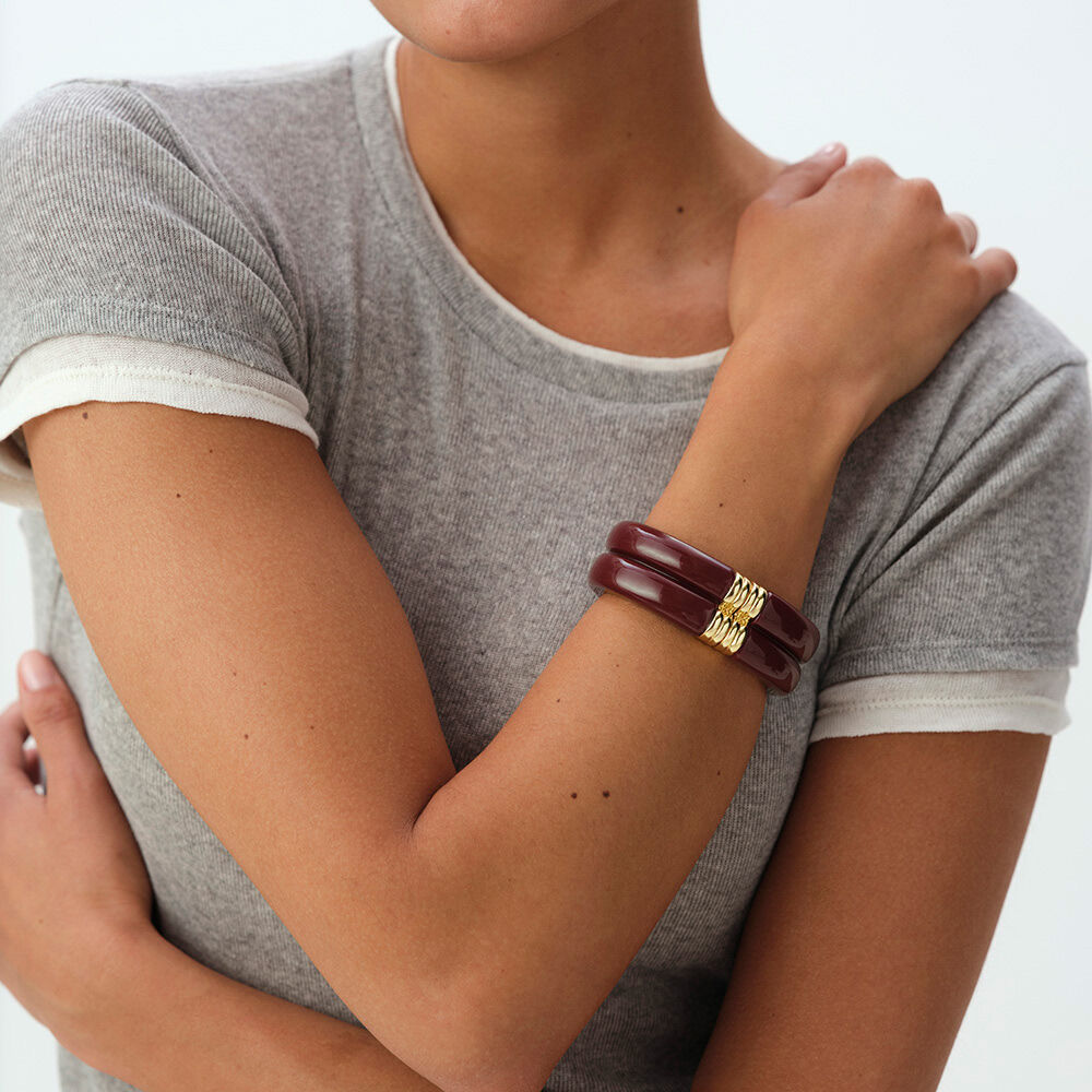 Pulsera esclava ROYAL - Bordeos / Dorado - Pulseras  | Agatha