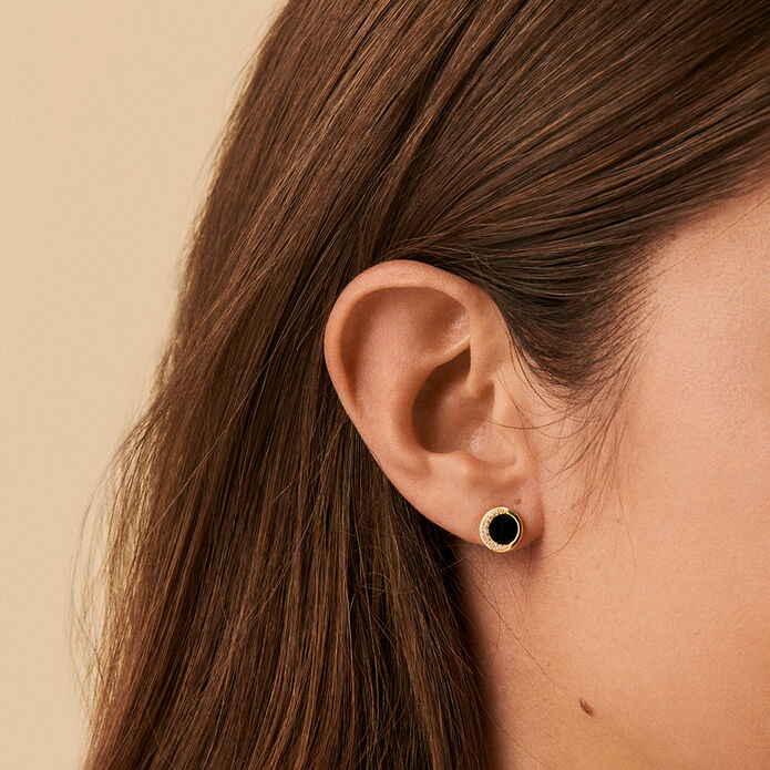 Pendientes cortos MOONONYX - Onix - Pendientes  | Agatha