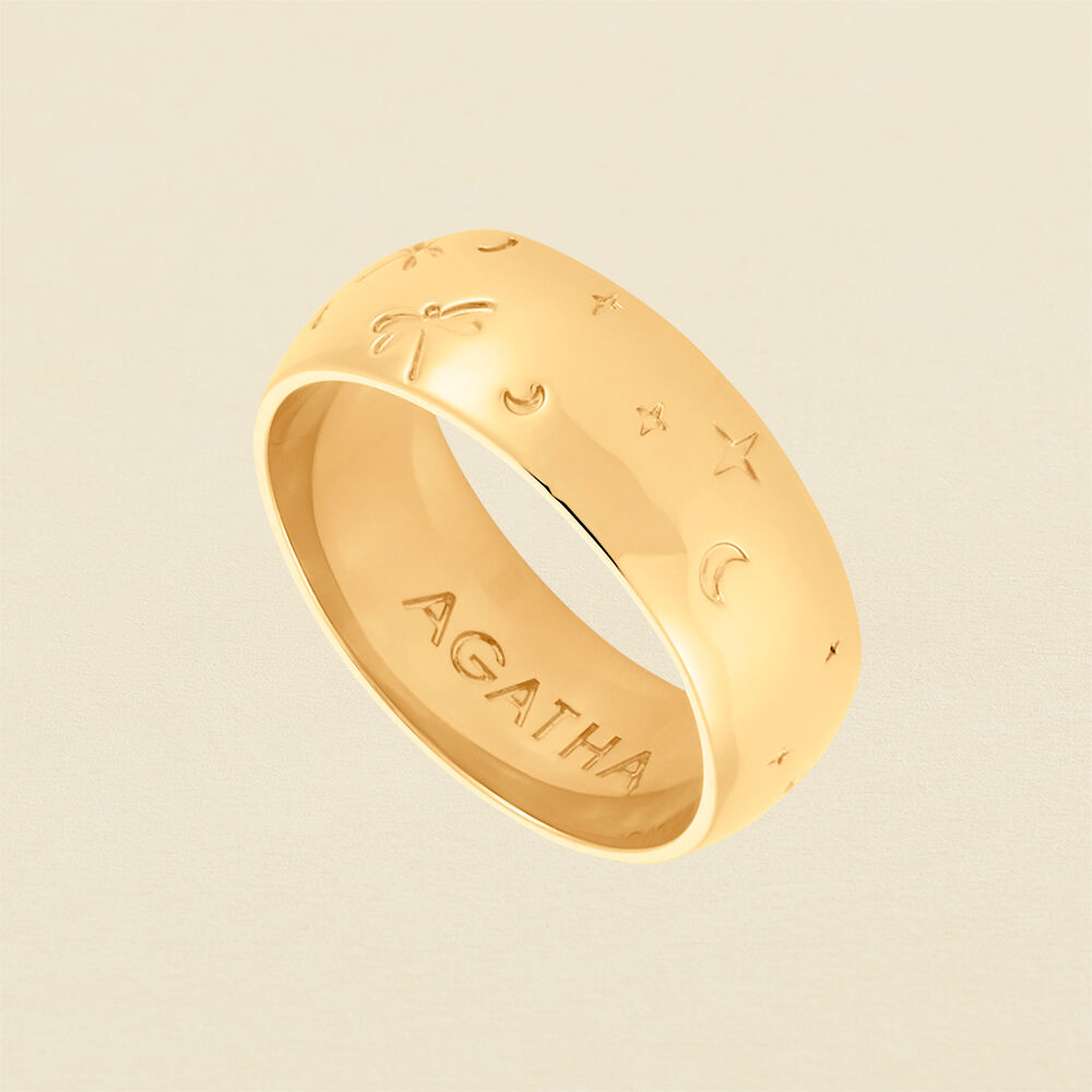 Anillo ancho FLY - Dorado - Anillo ancho  | Agatha