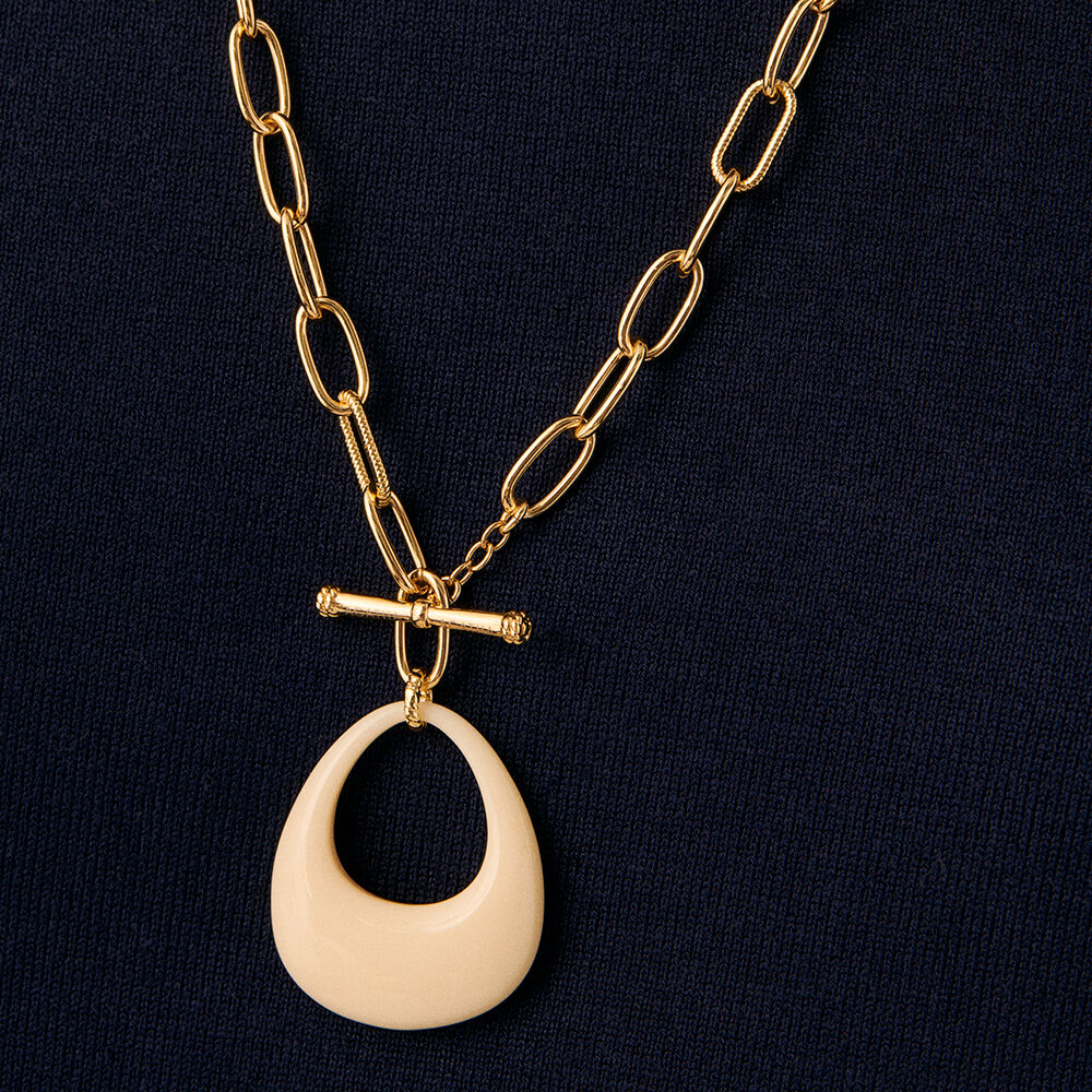 Collar largo BRIGITTE - Marfil / Oro - Collares  | Agatha