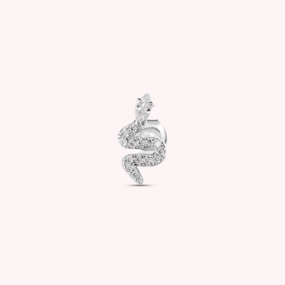 Piercing mini SNAKY - Cristal / Plateado - Piercings  | Agatha