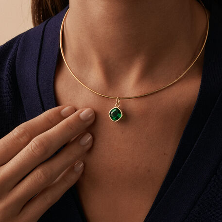 Colgante AMULETO DE LUZ - Verde / Dorado - Best sellers  | Agatha