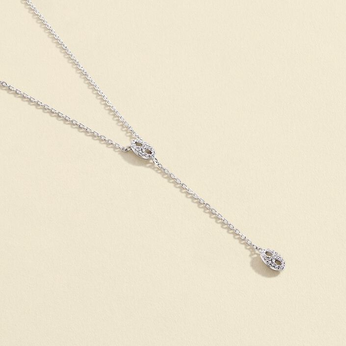 Collar midi ETREINTE - Cristal / Plateado - Collares  | Agatha