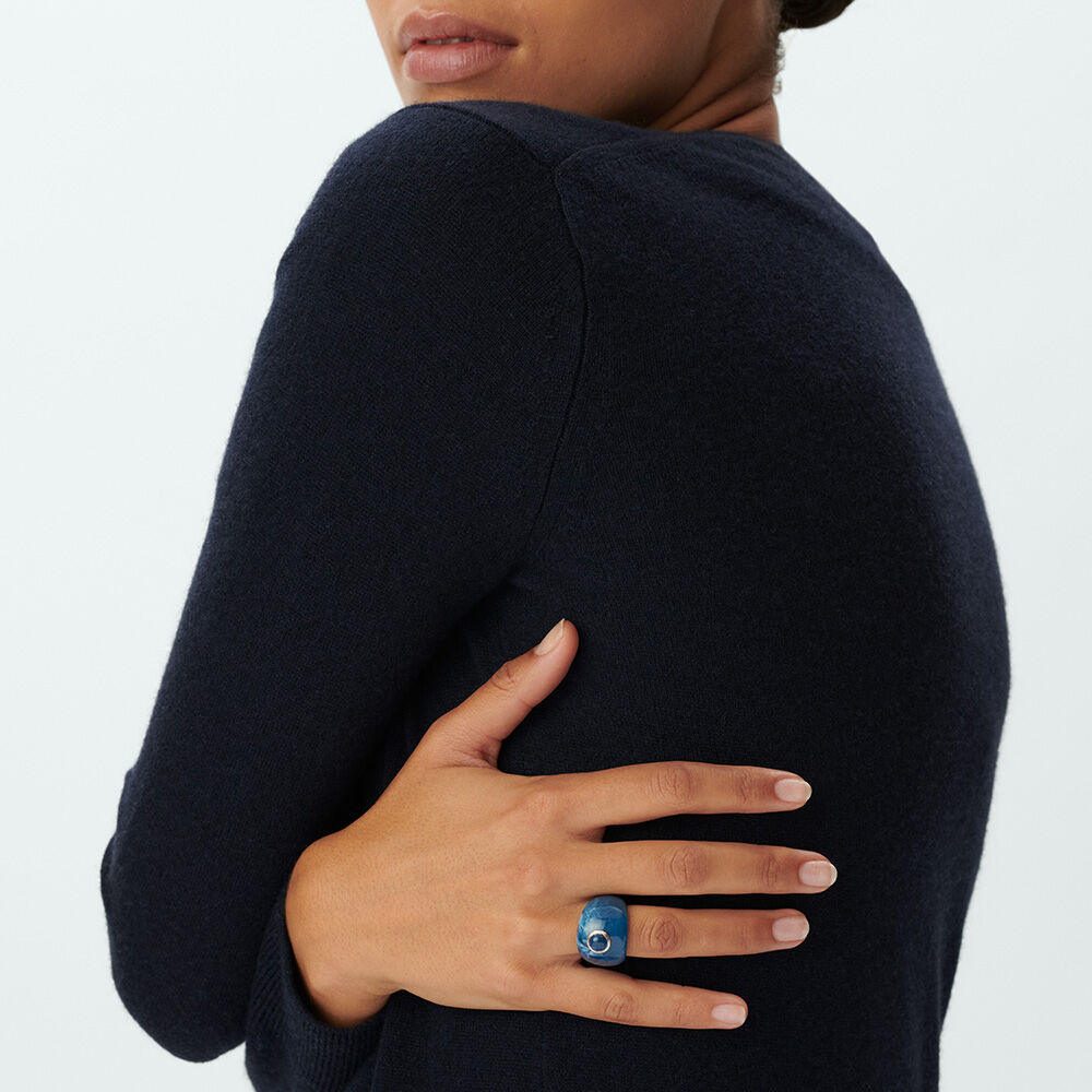 Anillo ancho BE - Azul - Anillo ancho  | Agatha