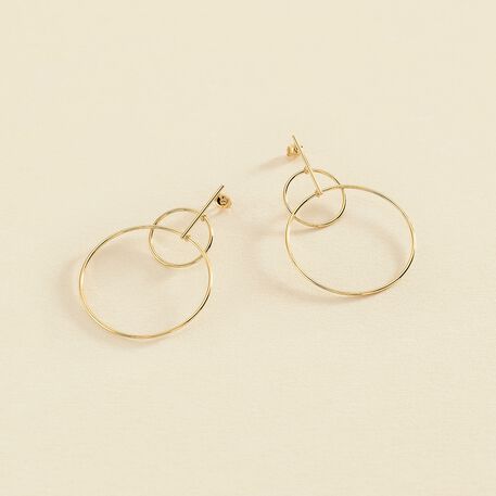 Pendientes largos CASSINI - Dorado - Pendientes  | Agatha