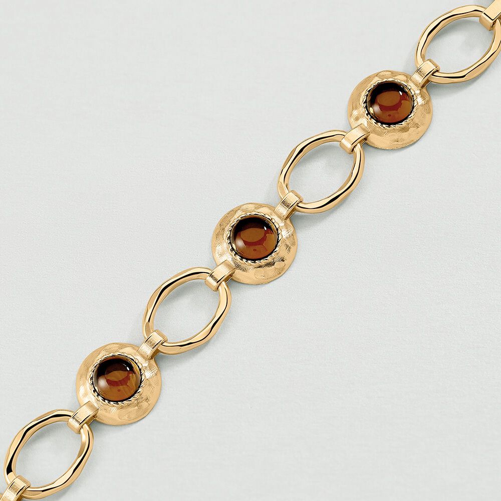 Pulsera de cadena N-13 - Marr&oacute;n / Dorado - Pulsera de cadena  | Agatha