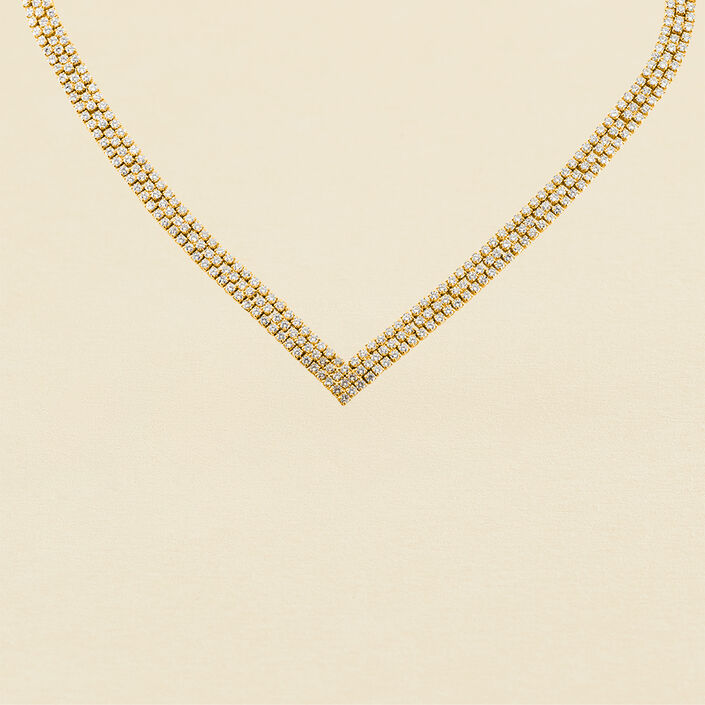 Collar corto BERENICE - Cristal / Dorado - Collares  | Agatha